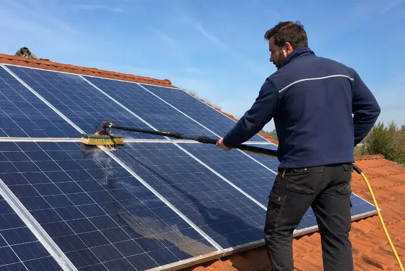 Nettoyage et entretien de panneaux solaires à Cartelègue